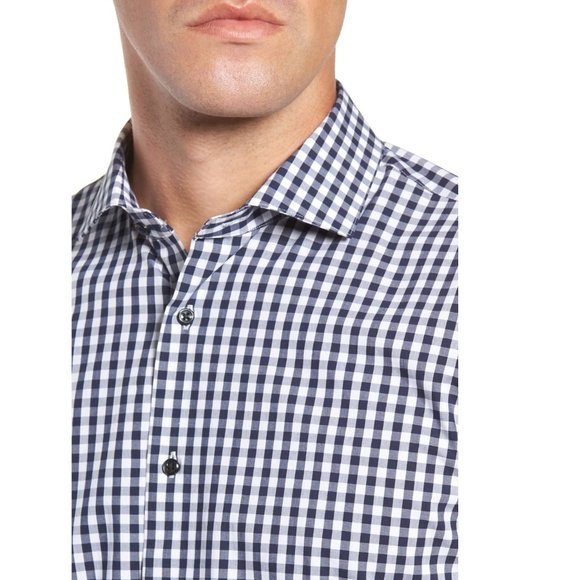 Tech-Smart Extra Trim Fit Stretch Dress Shirt - Picture 3 of 5